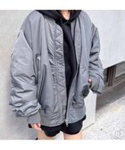 【イング/INGNI】のINGNI/中綿入りBIG MA-1 人気、トレンドファッション・服の通販 founy(ファニー) ファッション Fashion レディースファッション WOMEN アウター Coat Outerwear MA-1 MA-1 ギャザー Gather ショルダー Shoulder スマホ Smartphone タートルネック Turtleneck デニム Denim トレンド Trend ドロップ Drop バランス Balance フォルム Form フロント Front ベーシック Basic ボトム Bottom ポケット Pocket リラックス Relax ルーズ Loose ワーク Work A/W・秋冬 Aw・Autumn/Winter・Fw・Fall-Winter thumbnail グレー|ID: prp329100004398729 ipo3291000000030960928