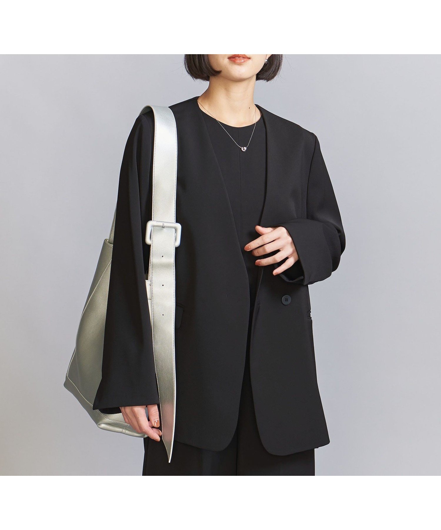 【ビューティ&ユース ユナイテッドアローズ/BEAUTY&YOUTH / UNITED ARROWS】の【WEB限定 Wardrobe DAILY MINIMAL】ダブルクロス カラーレスジャケット -ウォッシャブル- インテリア・キッズ・メンズ・レディースファッション・服の通販 founy(ファニー) 　ファッション　Fashion　レディースファッション　WOMEN　アウター　Coat Outerwear　ジャケット　Jackets　ウォッシャブル　Washable　オケージョン　Occasion　シンプル　Simple　ジャケット　Jacket　セットアップ　Set Up　ダブル　Double　定番　Standard　ミックス　Mix　おすすめ　Recommend　エレガント 上品　Elegant　セレモニー　Ceremony　ビジネス 仕事 通勤　Business　BLACK|ID: prp329100004398752 ipo3291000000030857604