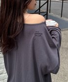 【チャオパニックティピー/CIAOPANIC TYPY】のシアースラブワンポイント刺繍オーバーTee チャコールグレー|ID: prp329100004398827 ipo3291000000032680549