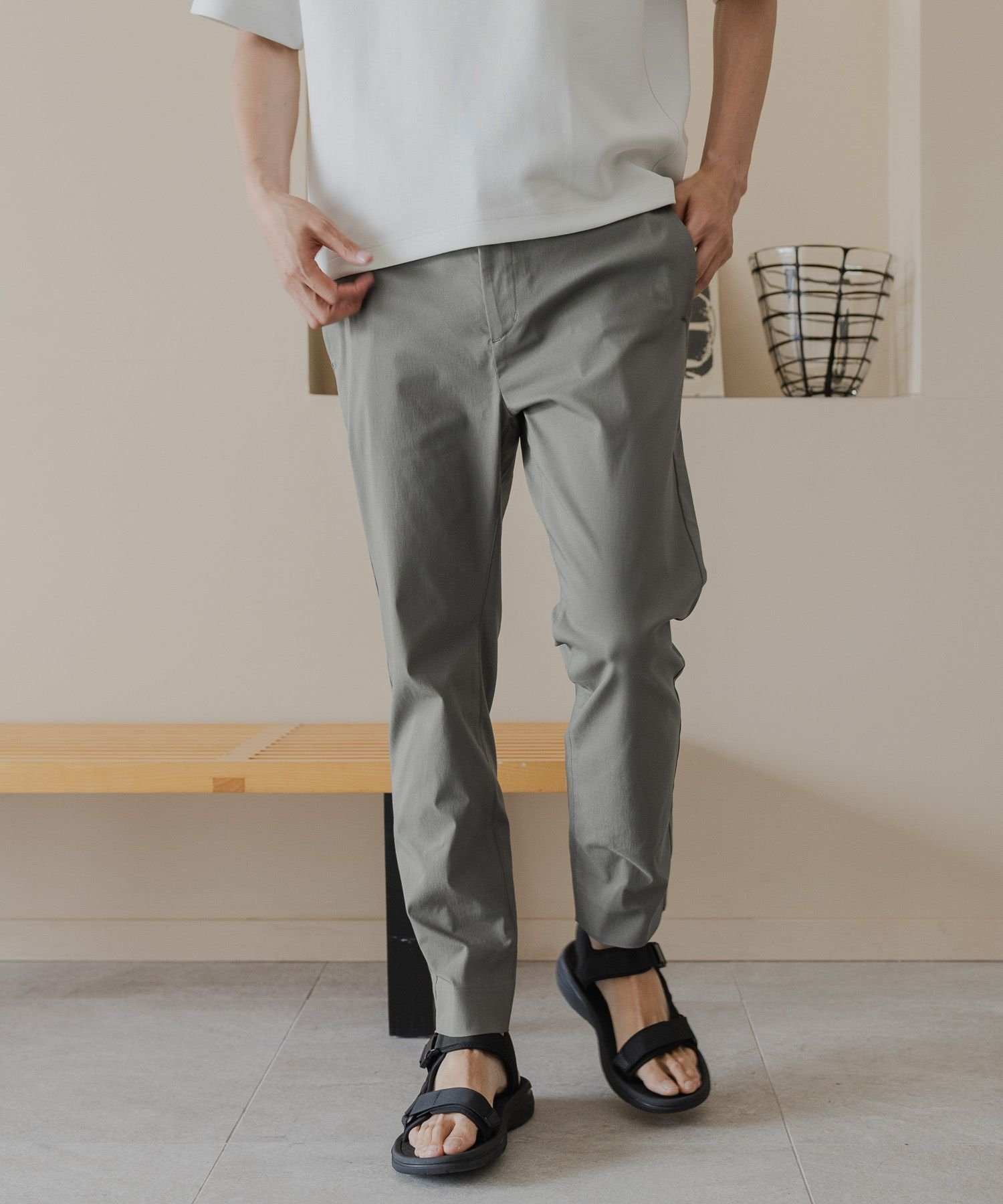 【グローバルワーク/GLOBAL WORK / MEN】のスゴラクストレッチスリムパンツ/975726 インテリア・キッズ・メンズ・レディースファッション・服の通販 founy(ファニー) 　ファッション　Fashion　メンズファッション　Fashion for Men　ボトムス　Bottoms　クッション　Cushion, Throw Pillow　ジャケット　Jacket, Outerwear　ストレッチ　Stretch, Stretchy Fabric　スラックス　Slacks, Dress Pants　スリム　Slim, Slim Fit　フィット　Fit, Slim Fit　グレー15|ID: prp329100004399445 ipo3291000000033031646