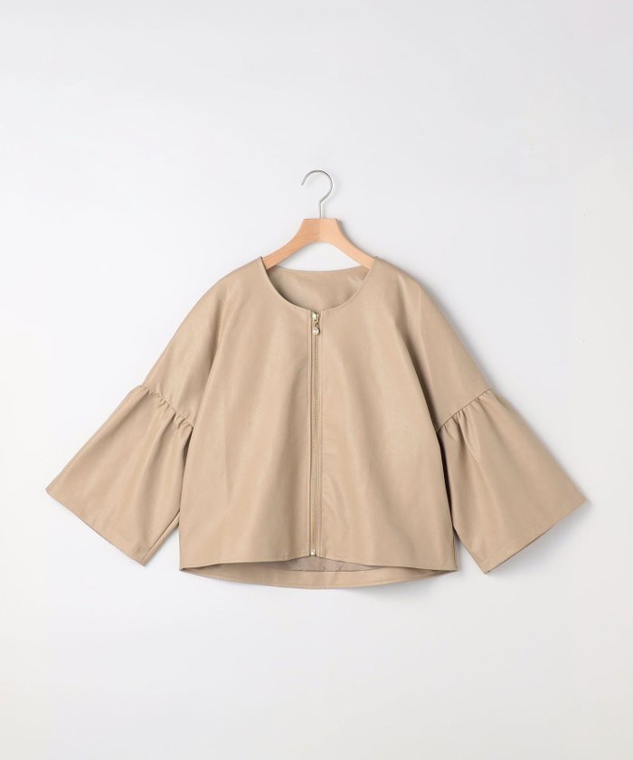 【ノーリーズ/NOLLEY'S】のレザーフリルスリーブレイヤードジャケット インテリア・キッズ・メンズ・レディースファッション・服の通販 founy(ファニー) https://founy.com/ ファッション Fashion レディースファッション WOMEN アウター Coat Outerwear ジャケット Jackets ジャケット Jacket ストーン Stone トレンド Trend パール Pearl フェイクレザー Faux Leather おすすめ Recommend 2024年 2024 エレガント 上品 Elegant 2024-2025秋冬・A/W Aw/Autumn/Winter/Fw/Fall/2024-2025 |ID: prp329100004400595 ipo3291000000031992126
