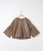【ノーリーズ/NOLLEY'S】のレザーフリルスリーブレイヤードジャケット ブラウン|ID: prp329100004400595 ipo3291000000031992133