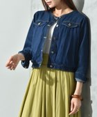【インタープラネット/INTERPLANET】のノーカラーチュール*デニムジャケット ネイビー|ID: prp329100004401544 ipo3291000000031985856
