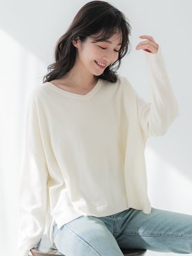 【コカ/COCA】 Vネックドルマンニットトップス人気、トレンドファッション・服の通販 founy(ファニー) ファッション Fashion レディースファッション WOMEN トップス・カットソー Tops/Tshirt ニット Knit Tops Vネック V-Neck ボーダー Border ポケット Pocket |ID:prp329100004402147