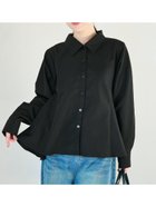 【コカ/COCA】のポリエステルポプリンAラインシャツ 人気、トレンドファッション・服の通販 founy(ファニー) ファッション Fashion レディースファッション WOMEN トップス・カットソー Tops/Tshirt シャツ/ブラウス Shirts/Blouses ポケット Pocket thumbnail Black|ID: prp329100004402154 ipo3291000000030758907