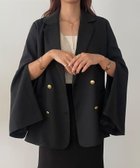 【ジュノア/JUNOAH】の袖スリット金ボタンテーラードジャケット ブラック|ID: prp329100004403209 ipo3291000000031924921