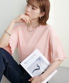 【ディスコート/Discoat】の【WEB限定】≪19色展開≫リブメローフレア5分袖 ピンク|ID: prp329100004404010 ipo3291000000031625910