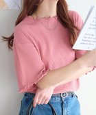 【ディスコート/Discoat】の【WEB限定】≪19色展開≫リブメローフレア5分袖 サーモンピンク|ID: prp329100004404010 ipo3291000000031625911