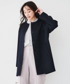 【アンタイトル/UNTITLED】のダブルクロス ノーカラーコート 人気、トレンドファッション・服の通販 founy(ファニー) ファッション Fashion レディースファッション WOMEN アウター Coat Outerwear コート Coats ストレッチ Stretch ダブル Double フロント Front ボトム Bottom ポケット Pocket ロング Long ワイド Wide 春 Spring thumbnail ネイビー|ID: prp329100004404363 ipo3291000000030906829