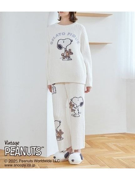 【ジェラート ピケ/gelato pique】の【PEANUTS】SNOOPY×BEAR ジャガードロングパンツ 人気、トレンドファッション・服の通販 founy(ファニー) 　ファッション　Fashion　レディースファッション　WOMEN　パンツ　Pants　おすすめ　Recommend　お家時間・ステイホーム　Home Time/Stay Home　カーディガン　Cardigan　コラボ　Collaboration　ショール　Shawl　シンプル　Simple　ベビー　Baby　 other-1|ID: prp329100004404940 ipo3291000000030771919