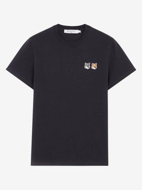 【メゾン キツネ/MAISON KITSUNE】 TEE-SHIRT DOUBLE FOX HEAD PATCH人気、トレンドファッション・服の通販 founy(ファニー) ファッション Fashion レディースファッション Ladies' Fashion Online トップス・カットソー Tops/Tshirt シャツ/ブラウス Shirts/Blouses インナー Inner ストレート Straight パッチ Patch ベーシック Basic 人気 Popularity 半袖 Short Sleeve 定番 Standard |ID:prp329100004405407