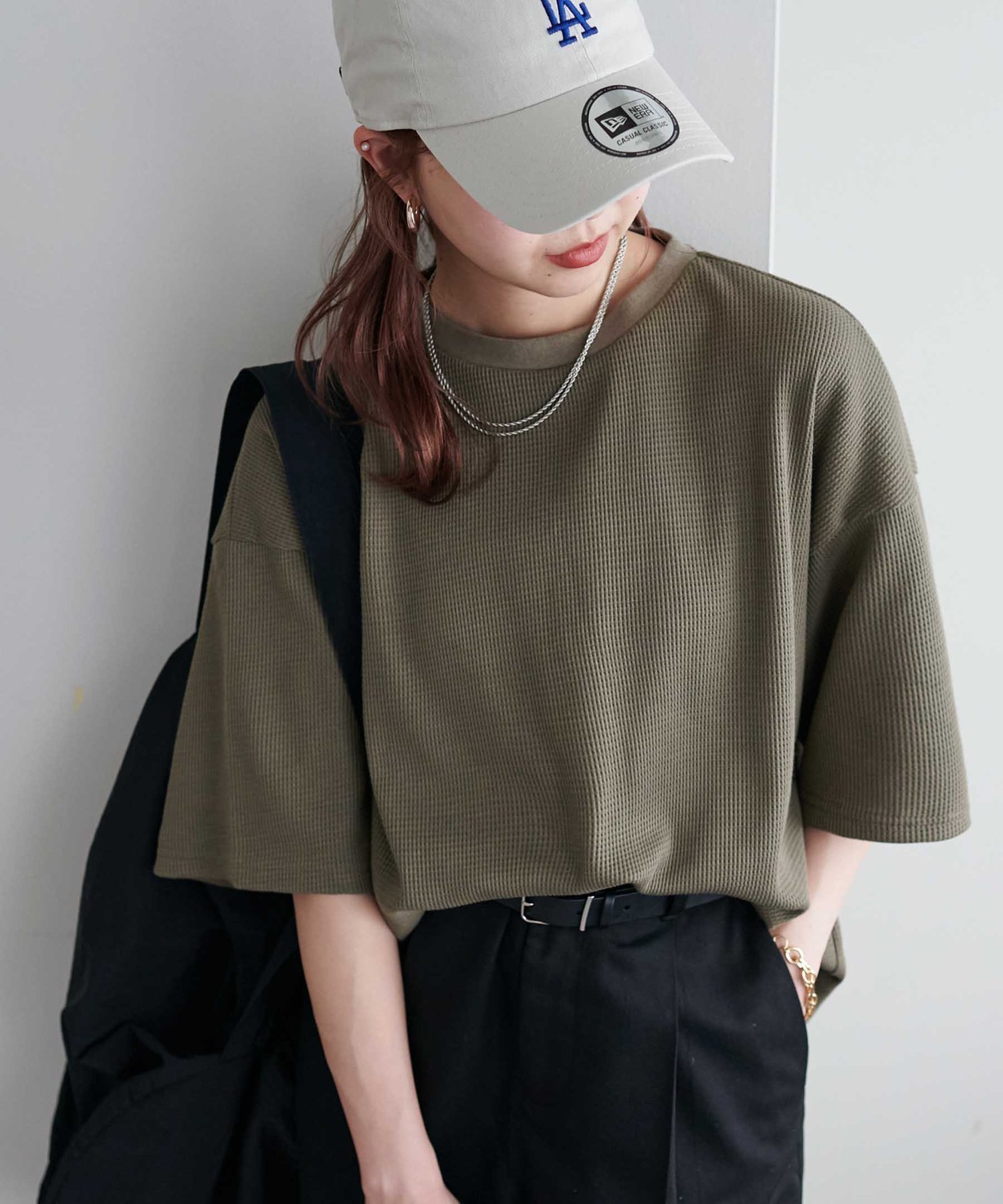 【ディスコート/Discoat】の【24色展開】ワッフル半袖Tシャツ《WEB限定》 インテリア・キッズ・メンズ・レディースファッション・服の通販 founy(ファニー) 　ファッション　Fashion　レディースファッション　Fashion for Women　トップス・カットソー　Cut & Sew Tops　シャツ・ブラウス・オフィスカジュアル　Elegant Blouses & Button-Ups　ロングTシャツ・Tシャツ　Longline T-Shirts & Tees　シンプル　Simple, Minimal　ラウンド　Round, Round Neck　ワッフル　Waffle, Waffle Knit　半袖　Short Sleeve, Half Sleeve　夏　Summer　グレージュ|ID: prp329100004405788 ipo3291000000034287872