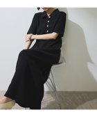 【アダム エ ロペ/ADAM ET ROPE'】の【WEB限定】ハーフスリーブポロシャツワンピース ブラック(01)|ID: prp329100004406959 ipo3291000000031216818