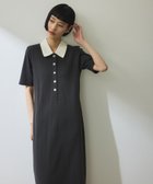 【アダム エ ロペ/ADAM ET ROPE'】の【WEB限定】ハーフスリーブポロシャツワンピース チャコール(06)|ID: prp329100004406959 ipo3291000000033555341
