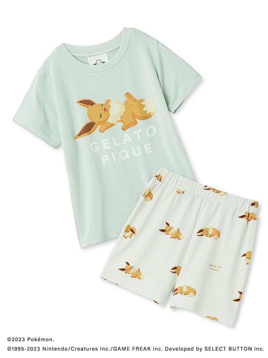 【ジェラート ピケ/gelato pique / KIDS】の【ポケモンスリープ】【キッズ】接触冷感プリントTシャツ ショートパンツセット 人気、トレンドファッション・服の通販 founy(ファニー) 　ファッション　Fashion　キッズファッション　KIDS　ボトムス　Bottoms/Kids　お家時間・ステイホーム　Home Time/Stay Home　とろみ　Thickness　カットソー　Cut And Sew　ショート　Short　プリント　Print　ベビー　Baby　メンズ　Mens　 other-1|ID: prp329100004407573 ipo3291000000031692214