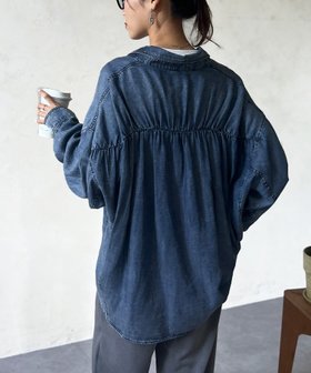 【シェトワ/Chez toi】のBACKギャザーパウダー加工デニムシャツ 人気、トレンドファッション・服の通販 founy(ファニー) ファッション Fashion レディースファッション WOMEN トップス・カットソー Tops/Tshirt シャツ/ブラウス Shirts/Blouses ギャザー Gather 今季 This Season シンプル Simple タンク Tank デニム Denim パウダー Powder プチプライス・低価格 Affordable おすすめ Recommend |ID:prp329100004407739