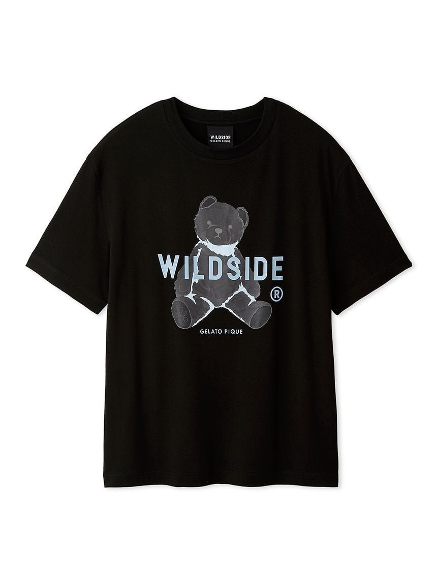 【ジェラート ピケ/gelato pique】の【WILDSIDE】【UNISEX】ベアモチーフTシャツ インテリア・キッズ・メンズ・レディースファッション・服の通販 founy(ファニー) 　ファッション　Fashion　レディースファッション　WOMEN　トップス・カットソー　Tops/Tshirt　シャツ/ブラウス　Shirts/Blouses　ロング / Tシャツ　T-Shirts　モチーフ　Motif　ユニセックス　Unisex　BLK[009]|ID: prp329100004408256 ipo3291000000030789189