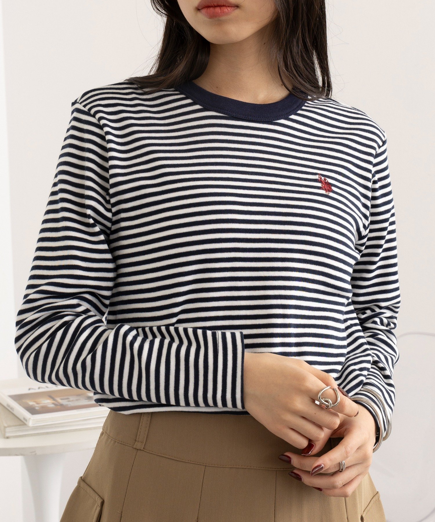 【その他のブランド/Other】のU.S. POLO ASSN./スムース長袖Tシャツ インテリア・キッズ・メンズ・レディースファッション・服の通販 founy(ファニー) 　ファッション　Fashion　レディースファッション　WOMEN　トップス・カットソー　Tops/Tshirt　シャツ/ブラウス　Shirts/Blouses　ロング / Tシャツ　T-Shirts　アクセサリー　Accessories　イタリア　Italy　インナー　Inner　春　Spring　腕時計　Watch　キャップ　Cap　クラシック　Classic　コレクション　Collection　サングラス　Sunglasses　シンプル　Simple　ジャケット　Jacket　セットアップ　Set Up　ダウン　Down　デニム　Denim　ネックレス　Necklace　長袖　Long Sleeve　ハーフ　Half　メンズ　Mens　無地　Plain Color　再入荷　Restock/Back In Stock/Re Arrival　おすすめ　Recommend　エレガント 上品　Elegant　NVY3|ID: prp329100004408442 ipo3291000000031628502