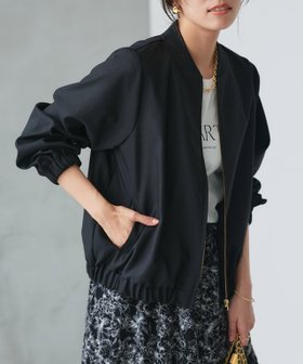 【ピエロ/Pierrot】 シンプルツイルブルゾン人気、トレンドファッション・服の通販 founy(ファニー) ファッション Fashion レディースファッション WOMEN アウター Coat Outerwear ブルゾン Blouson/Jackets シンプル Simple スリーブ Sleeve エレガント 上品 Elegant |ID:prp329100004408960