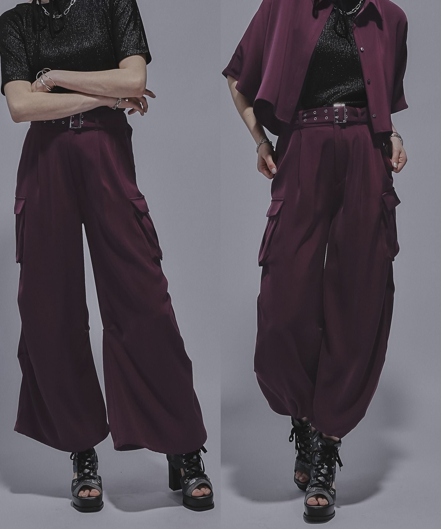 【ハレ/HARE】の2WAYトロミワイドカーゴパンツ インテリア・キッズ・メンズ・レディースファッション・服の通販 founy(ファニー) 　ファッション　Fashion　レディースファッション　WOMEN　パンツ　Pants　おすすめ　Recommend　カーゴパンツ　Cargo Pants　シンプル　Simple　バルーン　Balloon　ワイド　Wide　定番　Standard　ピンクパープル28|ID: prp329100004410009 ipo3291000000031993125