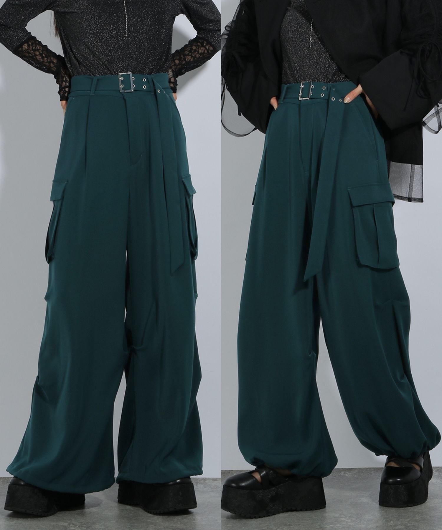 【ハレ/HARE】の2WAYトロミワイドカーゴパンツ インテリア・キッズ・メンズ・レディースファッション・服の通販 founy(ファニー) 　ファッション　Fashion　レディースファッション　WOMEN　パンツ　Pants　おすすめ　Recommend　カーゴパンツ　Cargo Pants　シンプル　Simple　バルーン　Balloon　ワイド　Wide　定番　Standard　グリーン78|ID: prp329100004410009 ipo3291000000031993132