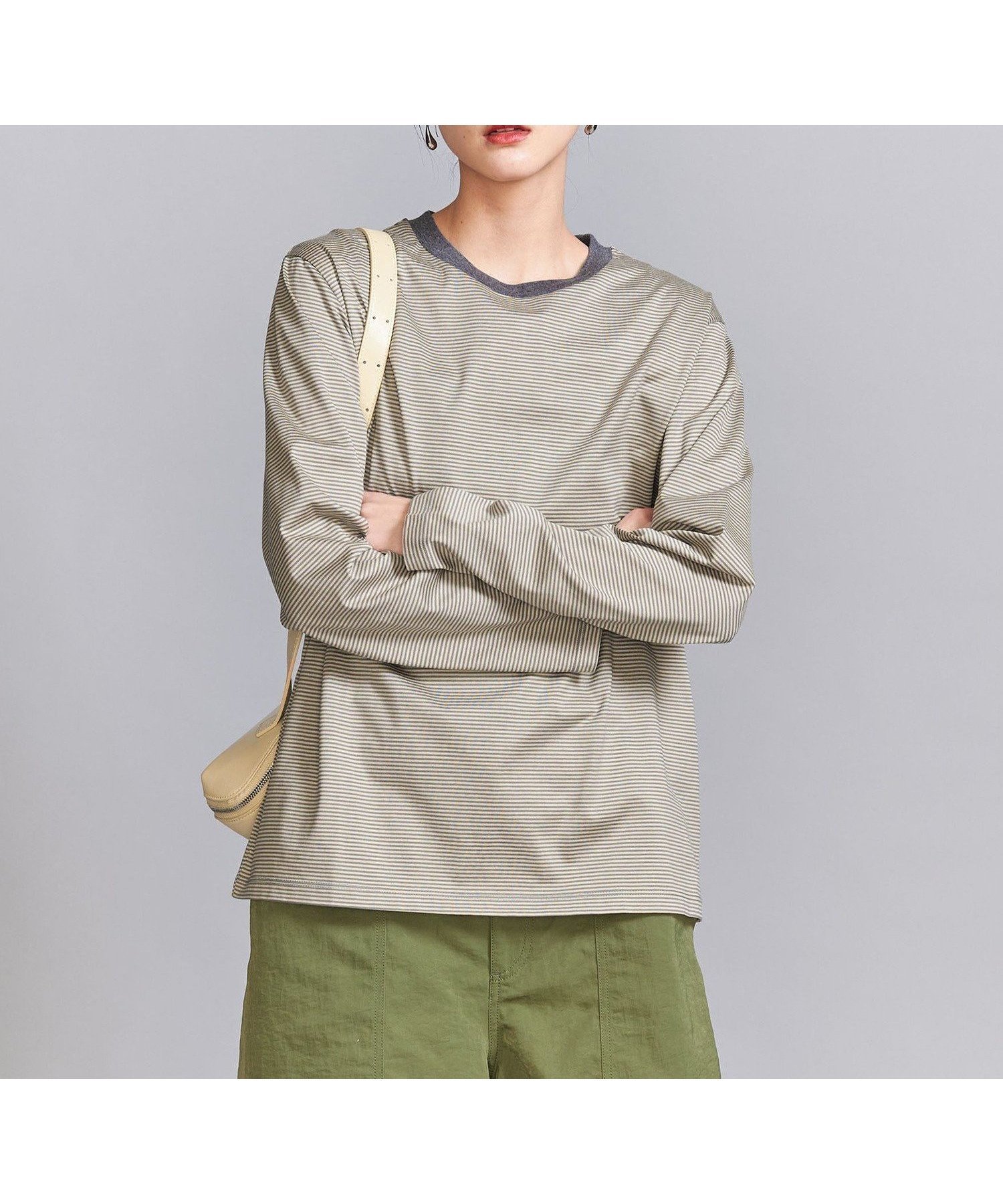 【ビューティ&ユース ユナイテッドアローズ/BEAUTY&YOUTH / UNITED ARROWS】のコットン天竺 ロングスリーブ カットソー インテリア・キッズ・メンズ・レディースファッション・服の通販 founy(ファニー) 　ファッション　Fashion　レディースファッション　WOMEN　トップス・カットソー　Tops/Tshirt　カットソー　Cut and Sewn　おすすめ　Recommend　インナー　Inner　カットソー　Cut And Sew　シンプル　Simple　ジャケット　Jacket　スリーブ　Sleeve　ベーシック　Basic　ボーダー　Border　リラックス　Relax　ロング　Long　定番　Standard　その他4|ID: prp329100004410309 ipo3291000000031852595