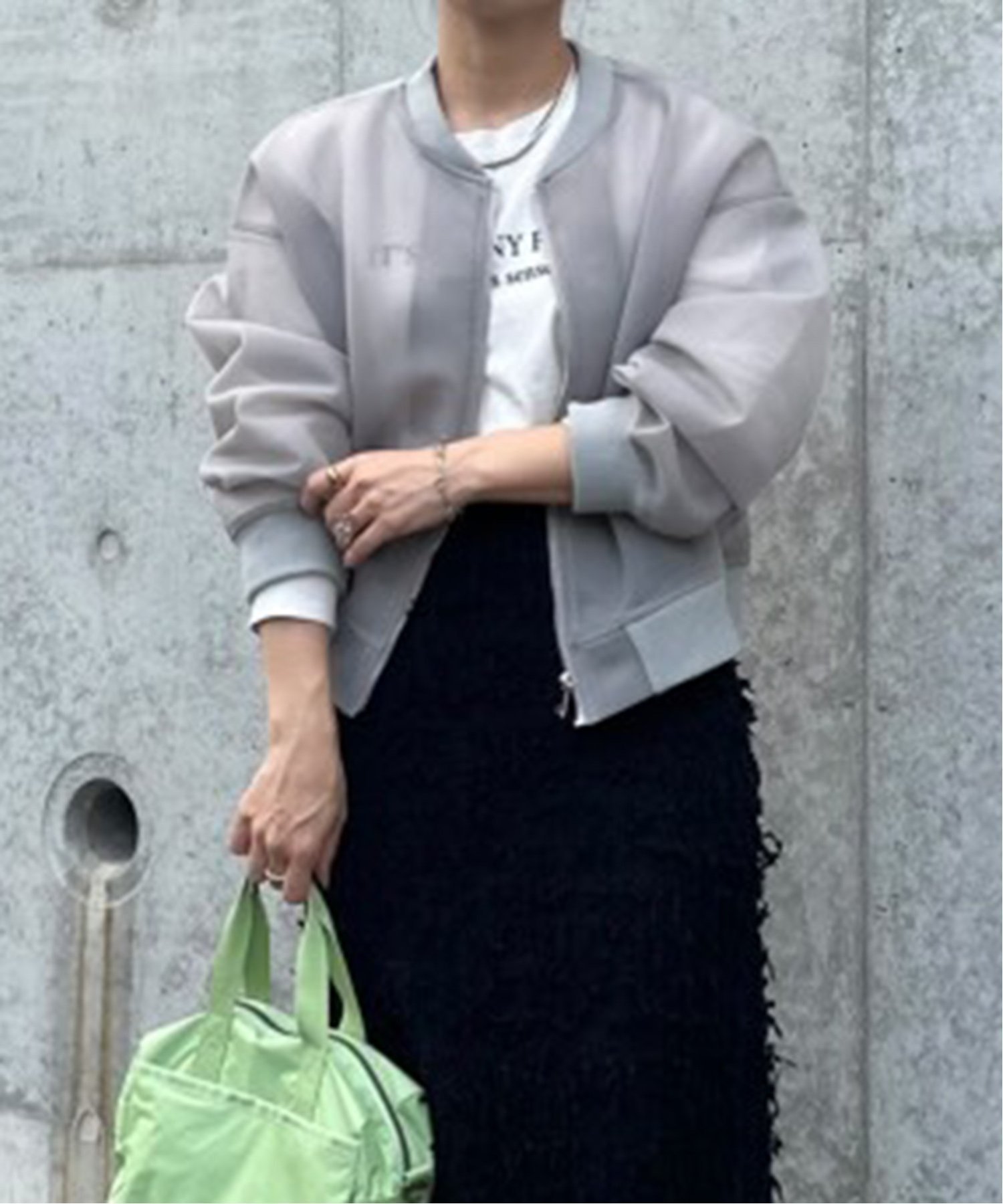 【ノッチ/notch】のダンボールシアーMA-1 インテリア・キッズ・メンズ・レディースファッション・服の通販 founy(ファニー) 　ファッション　Fashion　レディースファッション　Fashion for Women　アウター　Coat / Outerwear Collection　MA-1ジャケット　MA-1 Bomber Jackets / Flight Jackets　おすすめ　Recommended / Our Picks　インナー　Innerwear　キャミソール　Camisole, Spaghetti Strap Top　シアー　Sheer, See-Through　スポーティ　Sporty, Casual Athletic　プリント　Print, Printed Pattern　人気　Popular, Best Seller　半袖　Short Sleeve, Half Sleeve　羽織　Haori, Light Jacket　ライトグレー|ID: prp329100004410657 ipo3291000000033554024
