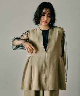 【レプシィム ローリーズファーム/LEPSIM LOWRYS FARM】の《リネンライクドライシリーズ》切り替えベスト 人気、トレンドファッション・服の通販 founy(ファニー) ファッション Fashion レディースファッション WOMEN アウター Coat Outerwear トップス・カットソー Tops/Tshirt ベスト/ジレ Gilets/Vests おすすめ Recommend カットソー Cut And Sew セットアップ Set Up タンク Tank デニム Denim ベスト Vest リネン Linen 半袖 Short Sleeve 長袖 Long Sleeve |ID:prp329100004411525