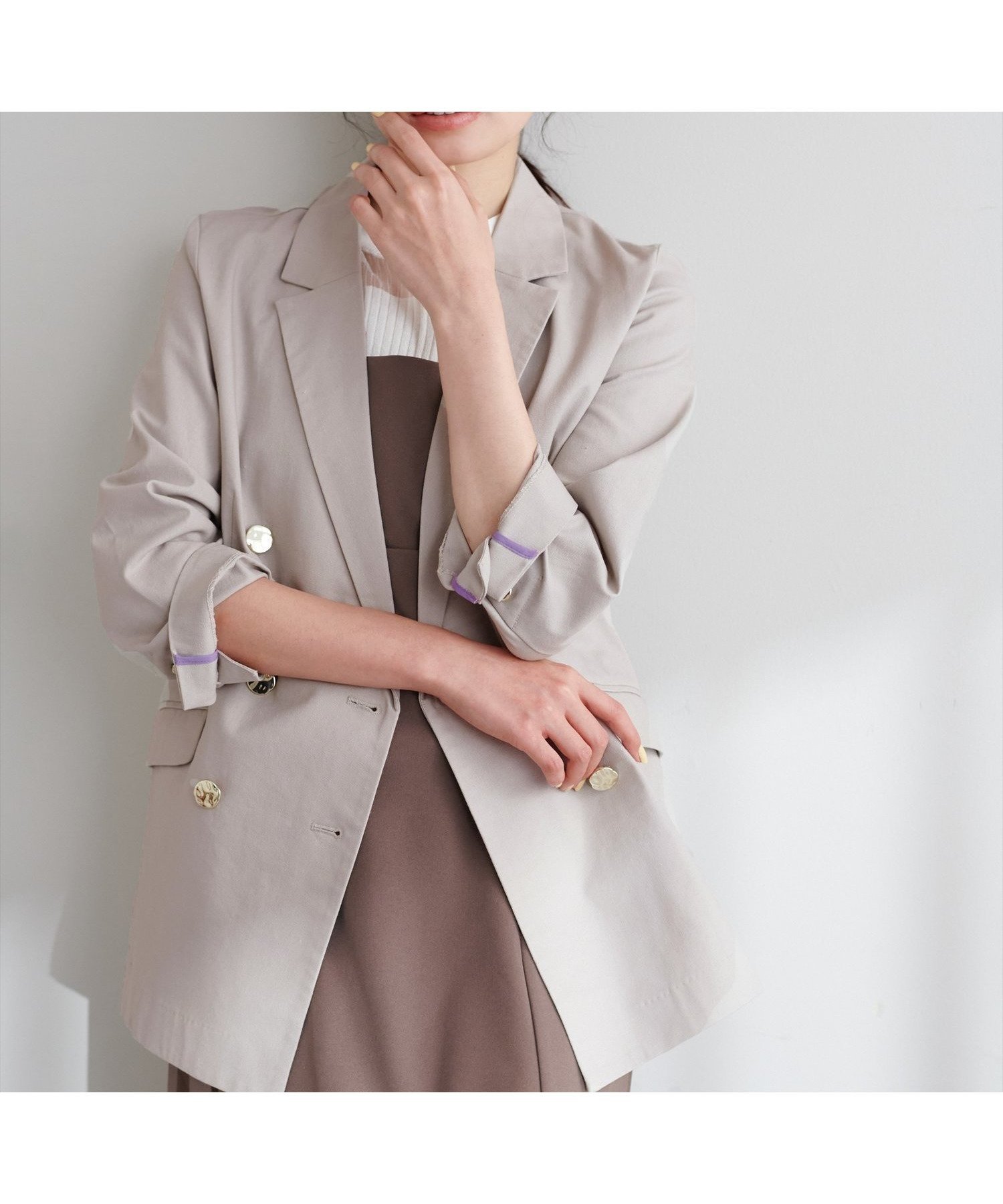【ナチュラルクチュール/natural couture】のosonoべこべこ金釦綿麻テーラードジャケット インテリア・キッズ・メンズ・レディースファッション・服の通販 founy(ファニー) 　ファッション　Fashion　レディースファッション　WOMEN　アウター　Coat Outerwear　ジャケット　Jackets　テーラードジャケット　Tailored Jackets　2025年　2025　2025春夏・S/S　Ss,Spring/Summer,2025　おすすめ　Recommend　ジャケット　Jacket　セットアップ　Set Up　リネン　Linen　夏　Summer　春　Spring　S/S・春夏　Ss・Spring/Summer　ベージュ|ID: prp329100004413470 ipo3291000000031697800