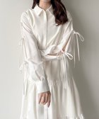 【ジュノア/JUNOAH】のmipiarl 袖リボンティアードシャツワンピース【一部ぺチスカートセット】 ホワイト|ID: prp329100004413735 ipo3291000000030954535