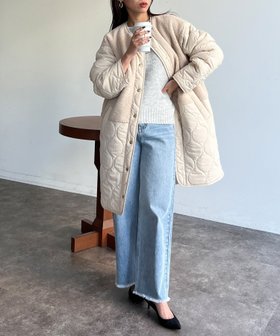 【シェトワ/Chez toi】の【超軽量!重さ650g】ボア×キルティングコート 人気、トレンドファッション・服の通販 founy(ファニー) ファッション Fashion レディースファッション WOMEN アウター Coat Outerwear コート Coats キルティング Quilting 切替 Switching 軽量 Lightweight シンプル Simple デニム Denim フェミニン Feminine ロング Long プチプライス・低価格 Affordable おすすめ Recommend エレガント 上品 Elegant |ID:prp329100004415493