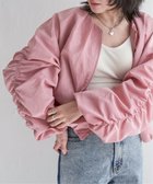【ヴァンス エクスチェンジ/VENCE EXCHANGE】の袖ギャザーブルゾン 人気、トレンドファッション・服の通販 founy(ファニー) ファッション Fashion レディースファッション WOMEN アウター Coat Outerwear ブルゾン Blouson/Jackets おすすめ Recommend インナー Inner ギャザー Gather サテン Satin スウェット Sweat デニム Denim ハイネック High Neck パーカー Hoodie ビッグ Big ブルゾン Blouson thumbnail ピンクケイ|ID: prp329100004415611 ipo3291000000031783970