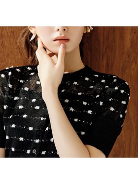 【スナイデル/SNIDEL】 フラワーライクシアーカーディガン人気、トレンドファッション・服の通販 founy(ファニー) ファッション Fashion レディースファッション WOMEN トップス・カットソー Tops/Tshirt カーディガン Cardigans おすすめ Recommend インナー Inner ウェーブ Wave エレガント 上品 Elegant カーディガン Cardigan キャミソール Camisole クロップド Cropped ドット Dot フィット Fit フェミニン Feminine 半袖 Short Sleeve 春 Spring |ID:prp329100004415819