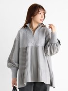 【ヴァン/Vin】のケーブルニットドッキングプリーツブラウス 人気、トレンドファッション・服の通販 founy(ファニー) ファッション Fashion レディースファッション WOMEN トップス・カットソー Tops/Tshirt ニット Knit Tops シャツ/ブラウス Shirts/Blouses フレア Flare プリーツ Pleats ベーシック Basic ラベンダー Lavender thumbnail ライトグレー|ID: prp329100004416409 ipo3291000000030975394