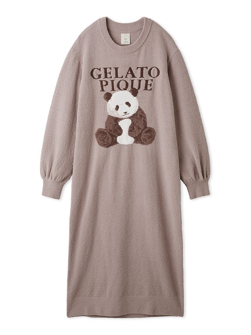 【ジェラート ピケ/gelato pique】のパンダジャガードワンピース インテリア・キッズ・メンズ・レディースファッション・服の通販 founy(ファニー) 　ファッション　Fashion　レディースファッション　WOMEN　ワンピース　Dress　おすすめ　Recommend　ソックス　Socks　ブランケット　Blanket　春　Spring　BRW[058]|ID: prp329100004416566 ipo3291000000030933469