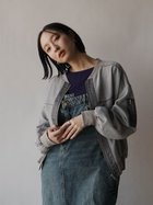 【ラシュッド/LASUD】のリネンライクシアーMA-1ブルゾン 人気、トレンドファッション・服の通販 founy(ファニー) ファッション Fashion レディースファッション WOMEN アウター Coat Outerwear ブルゾン Blouson/Jackets MA-1 MA-1 おすすめ Recommend ドッキング Docking パイピング Piping ブルゾン Blouson 羽織 Haori thumbnail グレー|ID: prp329100004417540 ipo3291000000031017239