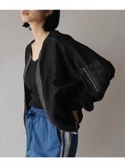 【ラシュッド/LASUD】のリネンライクシアーMA-1ブルゾン 人気、トレンドファッション・服の通販 founy(ファニー) ファッション Fashion レディースファッション WOMEN アウター Coat Outerwear ブルゾン Blouson/Jackets MA-1 MA-1 おすすめ Recommend ドッキング Docking パイピング Piping ブルゾン Blouson 羽織 Haori thumbnail ブラック|ID: prp329100004417540 ipo3291000000031017240