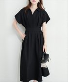【ナチュラルクチュール/natural couture】の涼しげスキッパー衿お上品ワンピース ブラック|ID: prp329100004417682 ipo3291000000031673910