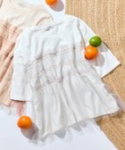 【フリークスストア/FREAK'S STORE】のチュール フリル ドッキング 半袖 Tシャツ【限定展開】 25SS オフホワイト×グレージュ|ID:prp329100004418197
