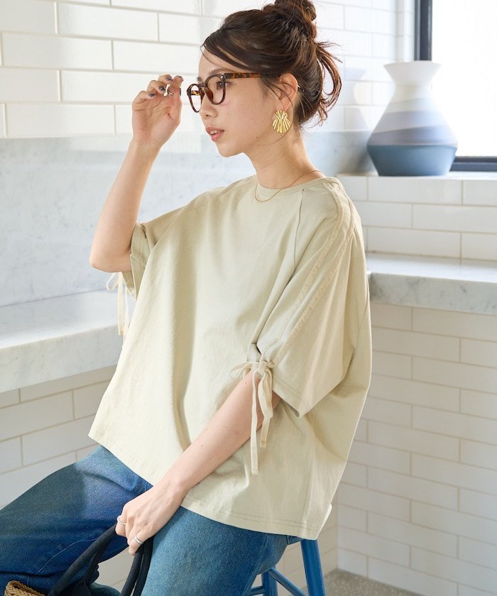 【フリークスストア/FREAK'S STORE】の袖 ベロア リボン ライン 半袖 ラグラン Tシャツ【限定展開】 25SS インテリア・キッズ・メンズ・レディースファッション・服の通販 founy(ファニー) 　ファッション　Fashion　レディースファッション　WOMEN　トップス・カットソー　Tops/Tshirt　シャツ/ブラウス　Shirts/Blouses　ロング / Tシャツ　T-Shirts　ベロア　Velour　2025年　2025　2025春夏・S/S　Ss,Spring/Summer,2025　スポーティ　Sporty　スリーブ　Sleeve　ベロア　Velor　ボトム　Bottom　リボン　Ribbon　半袖　Short Sleeve　夏　Summer　春　Spring　S/S・春夏　Ss・Spring/Summer　ナチュラル|ID: prp329100004418601 ipo3291000000031957020