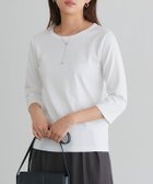 【ピエロ/Pierrot】の七部袖シンプルTシャツ 人気、トレンドファッション・服の通販 founy(ファニー) ファッション Fashion レディースファッション WOMEN トップス・カットソー Tops/Tshirt シャツ/ブラウス Shirts/Blouses ロング / Tシャツ T-Shirts コンパクト Compact シンプル Simple thumbnail オフホワイト|ID: prp329100004418605 ipo3291000000030848882