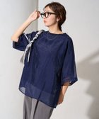【フリークスストア/FREAK'S STORE】のオーガンジー×カットソー 重ね ラグラン 半袖 Tシャツ【限定展開】 25SS ネイビー|ID:prp329100004418641