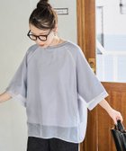 【フリークスストア/FREAK'S STORE】のオーガンジー×カットソー 重ね ラグラン 半袖 Tシャツ【限定展開】 25SS ブルー|ID:prp329100004418641