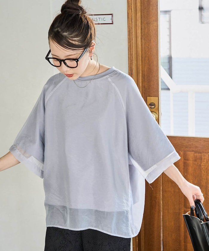 【フリークスストア/FREAK'S STORE】のオーガンジー×カットソー 重ね ラグラン 半袖 Tシャツ【限定展開】 25SS インテリア・キッズ・メンズ・レディースファッション・服の通販 founy(ファニー) ファッション Fashion レディースファッション Fashion for Women トップス・カットソー Cut & Sew Tops シャツ・ブラウス・オフィスカジュアル Elegant Blouses & Button-Ups ロングTシャツ・Tシャツ Longline T-Shirts & Tees カットソー・ベーシックTシャツ Cut-and-Sewn Tops / Stretch Tees & Basics 2025年 2025 2025春夏・S/S Spring/Summer 2025 SS25 おすすめ Recommended / Our Picks オーガンジー Organza Fabric カットソー Cut and Sewn Top シアー Sheer, See-Through スリーブ Sleeve, Long Sleeve / Short Sleeve ビッグ Big, Oversized 人気 Popular, Best Seller 半袖 Short Sleeve, Half Sleeve 夏 Summer S/S・春夏 SS, Spring/Summer, Warm Season ブルー|ID: prp329100004418641 ipo3291000000034583092