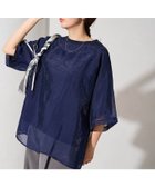 【フリークスストア/FREAK'S STORE】のオーガンジー×カットソー 重ね ラグラン 半袖 Tシャツ【限定展開】 25SS ネイビー|ID:prp329100004418641