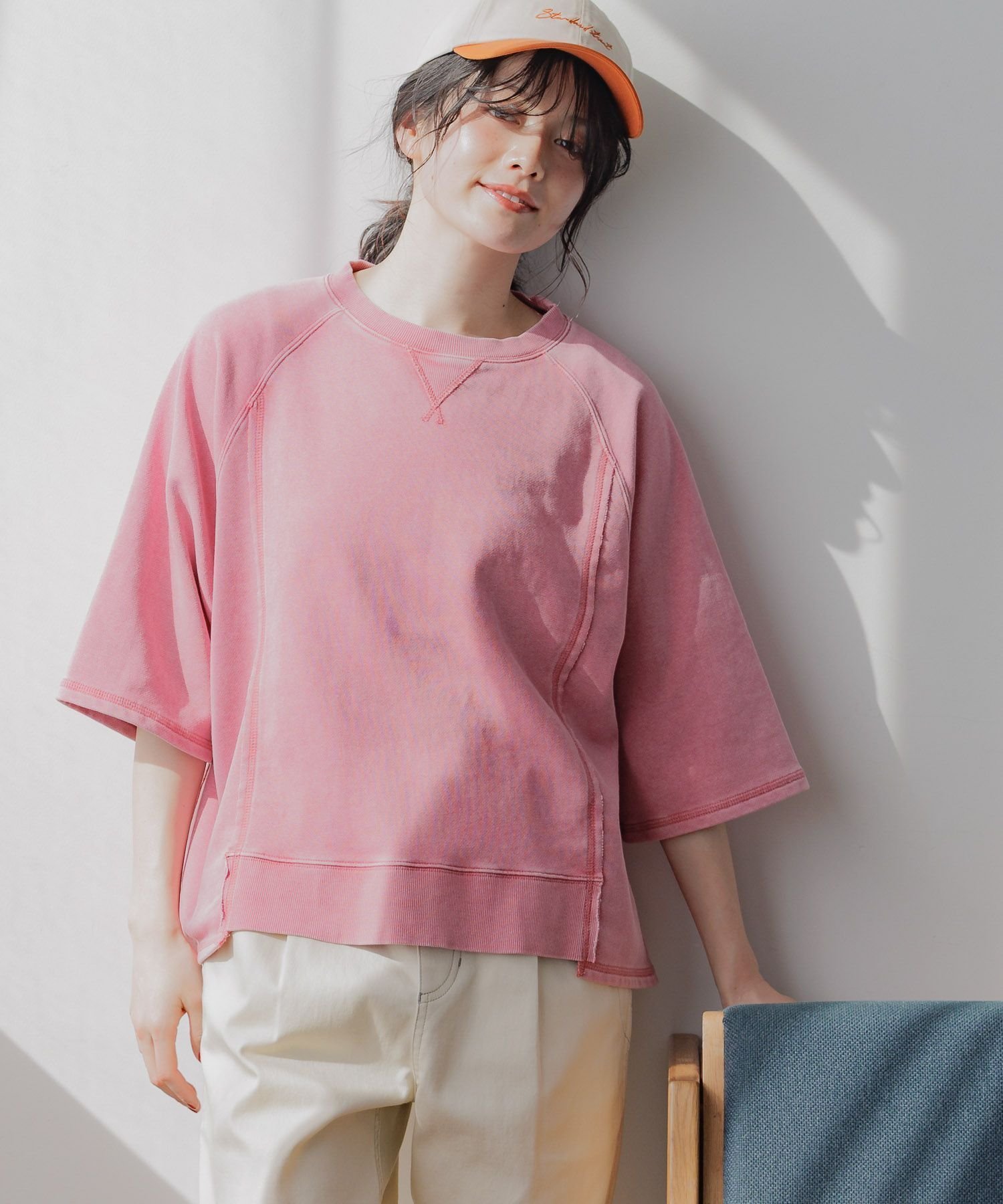 【ニコアンド/niko and】のミニ裏毛7分袖プルオーバー インテリア・キッズ・メンズ・レディースファッション・服の通販 founy(ファニー) 　ファッション　Fashion　レディースファッション　WOMEN　トップス・カットソー　Tops/Tshirt　プルオーバー　Pullover　おすすめ　Recommend　インナー　Inner　カットソー　Cut And Sew　シンプル　Simple　フレア　Flare　ワイド　Wide　エレガント 上品　Elegant　レッド加工30|ID: prp329100004418644 ipo3291000000031998227