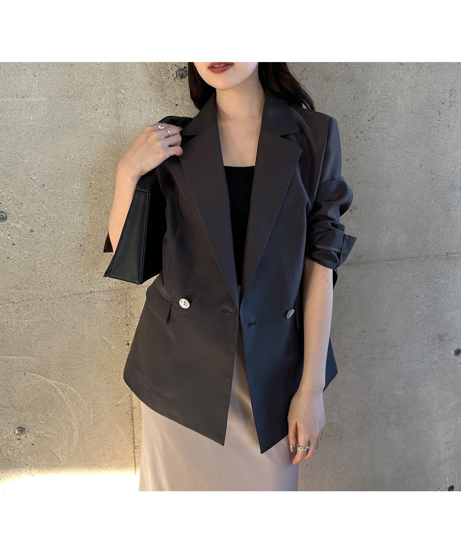 【アニュアンス/anuans】のエアリーシアージャケット インテリア・キッズ・メンズ・レディースファッション・服の通販 founy(ファニー) 　ファッション　Fashion　レディースファッション　Fashion for Women　アウター　Coat / Outerwear Collection　レディースジャケット・軽アウター　Jackets　エアリー　Airy Texture　オーガンジー　Organza Fabric　シアー　Sheer, See-Through　ジャケット　Jacket, Outerwear　ダブル　Double, Double-Breasted　リアル　Real, Realistic　エレガント 上品　Elegant　CHARCOALGREY|ID: prp329100004419645 ipo3291000000032745147