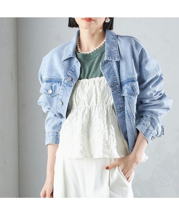 【シップス フォー ウィメン/SHIPS】の洗濯機可能 クロップド デニム ジャケット 24SS インテリア・キッズ・メンズ・レディースファッション・服の通販 founy(ファニー) https://founy.com/ ファッション Fashion レディースファッション WOMEN アウター Coat Outerwear ジャケット Jackets デニムジャケット Denim Jackets 2024年 2024 2024春夏・S/S Ss,Spring/Summer,2024 おすすめ Recommend インナー Inner クロップド Cropped コンパクト Compact ジャケット Jacket チェック Check デニム Denim トレンド Trend ベーシック Basic ボトム Bottom 定番 Standard 春 Spring |ID: prp329100004419829 ipo3291000000031948793