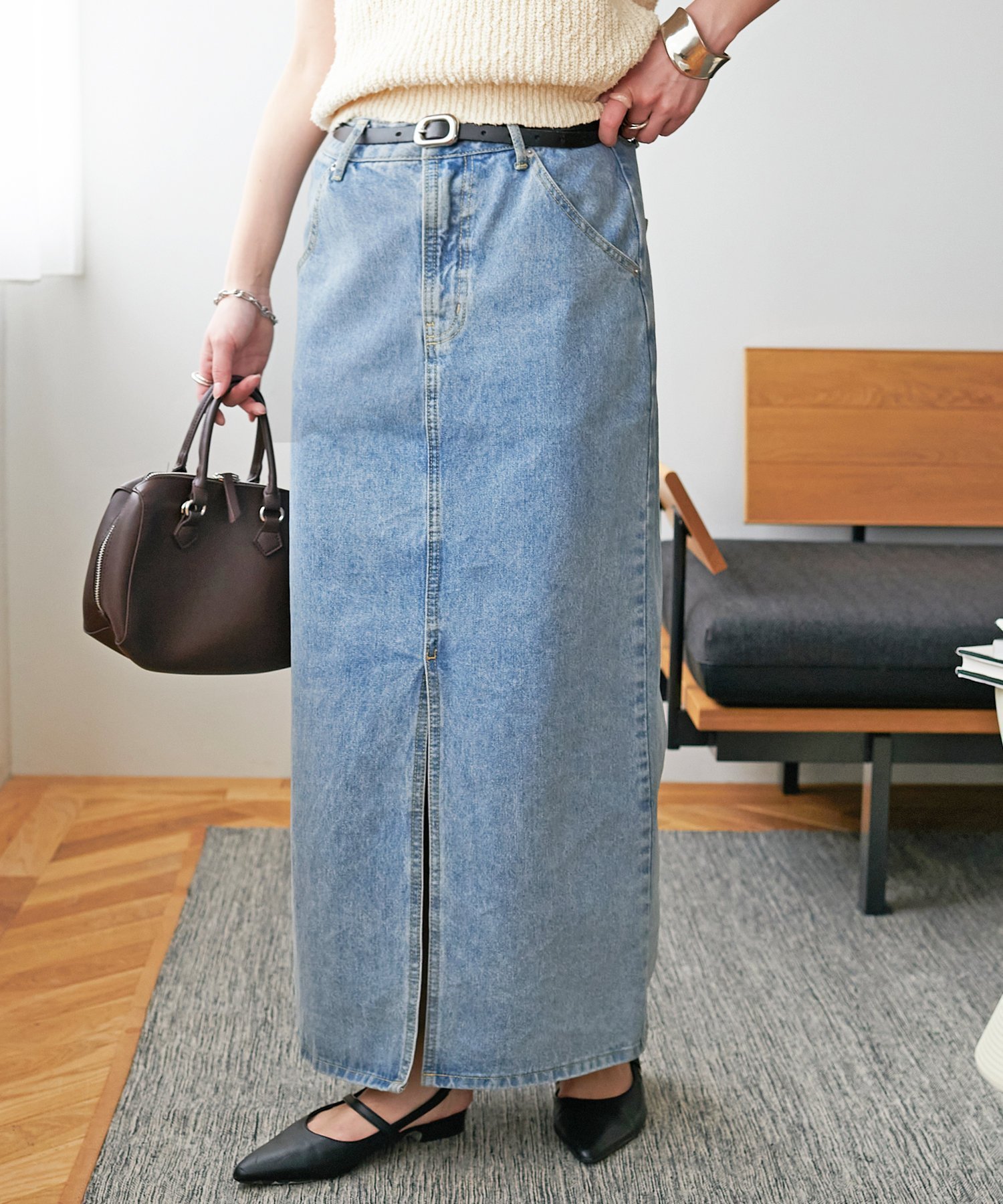 【ディスコート/Discoat】の【改良版】USコットンデニムナロースカート 人気、トレンドファッション・服の通販 founy(ファニー) 　ファッション　Fashion　レディースファッション　WOMEN　スカート　Skirt　シルバー　Silver　スウェット　Sweat　スリット　Slit　パッチ　Patch　ベーシック　Basic　ポケット　Pocket　おすすめ　Recommend　 other-1|ID: prp329100004420797 ipo3291000000031839728