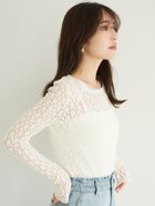 【コカ/COCA】のストレッチチュールレーストップス 人気、トレンドファッション・服の通販 founy(ファニー) ファッション Fashion レディースファッション WOMEN トップス・カットソー Tops/Tshirt ポケット Pocket レース Race thumbnail Ivory|ID: prp329100004421164 ipo3291000000030871131